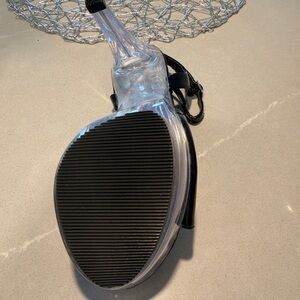 Pleaser Black and Clear Heels